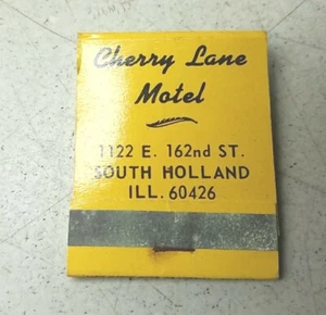 Cherry Lane Motel South Holland Illinois Vintage Advertising Matchbook - Picture 1 of 3