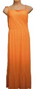 VESTIDO MAXI CON TIRAS MANDARINA, TU ROPA TALLA UK 26/28, LD 455 - Imagen 1 de 3