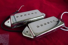 Pair Genuine Epiphone Casino P90 P-90 Dog Ear Pickups Brass Chrome Cover