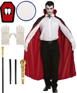 Herren Blutdurst Vampir Kostüm Erwachsene Dracula Count Halloween Gothic Kostüm - Bild 1 von 6