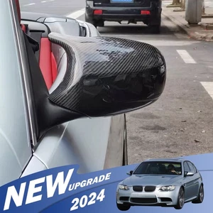 Cubiertas de espejo retrovisor estilo M3 fibra de carbono para BMW E90 E92 LCI 328i 335i 2009 2010 2011 - Imagen 1 de 18