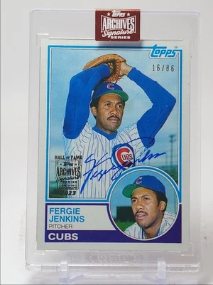 FERGIE JENKINS 2023 TOPPS ARCHIVES 1983 AUTOGRAPH CUBS #230 AUTO /86 Q5130 - Image 1 of 2