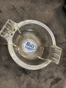 Vintage B&O Railroad Linking 13 Great States schwerer Glas Aschenbecher Schmuckschale - Bild 1 von 3