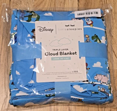 Nuevo Little Sleepies Disney Pixar Toy Story Pals Manta Nube Grande Azul Foto 1 de 2