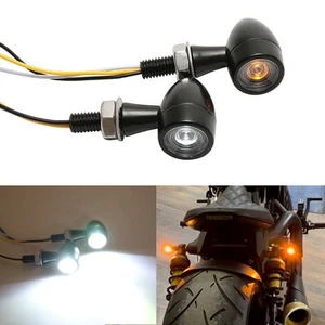Motorcycle Turn Signals Amber Lights For Harley Davidson Sportster Iron 1200 883 - Picture 1 of 13