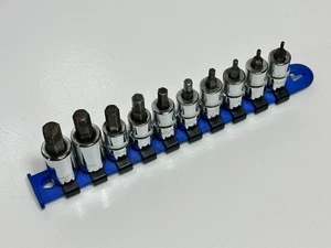 Matco Tools EE. UU. 3/8" Drive 10 piezas MÉTRICO 2mm-10mm Juego de destornilladores de broca hexagonal, riel - Imagen 1 de 9