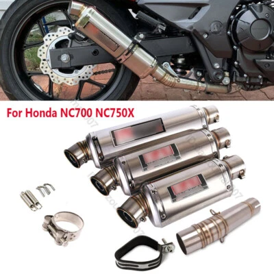 Tubo de eslabón medio silenciador puntas de escape modificadas para motocicleta Honda NC700 NC750X Foto 1 de 4