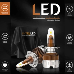 INTEL H7 LED CAR HEADLIGHT BULBS KIT WHITE UK  STOCK - Picture 1 of 10