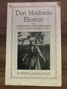 Sången om den eldröda blomman Lars Hanson Erastoff 1919 Danish Movie Program - Picture 1 of 8