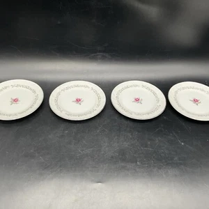 4 Vtg. Royal Swirl China Bread & Butter / Dessert Plates - Picture 1 of 8