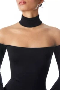 ALICE + OLIVIA SAHRA SHEER TURTLENECK BLACK TOP SIZE S NWOT - Picture 1 of 5