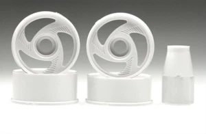 Felge 1:24 3-Stern weiss vorn 8.5 mm hinten 9.5 mm 4 Stück Mini-Z Kyosho MZH-04 - Bild 1 von 1