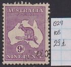 Australia 1929 9d Kangur SG#108 - 29 £ Używany rzadki i rzadki!