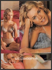 Liz Claiborne Lingerie Rebecca Romijn 2000s Print Advertisement 2002 Bed Bra - Picture 1 of 1