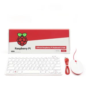 Official Raspberry Pi Keyboard and Hub + Mouse Red & White - Picture 1 of 10