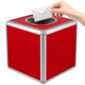 Aluminum Alloy Square-Shape Ballot Box Raffle Box Draw Box Box - Picture 1 of 12