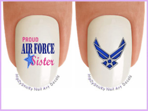 Nail Art 5602 MILITARY Air Force Sister Wings Pink WaterSlide Nail Decal Transfr