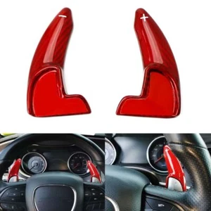 Carbon Fiber Steering Wheel Paddle Shifter Extension Fit For Dodge Challenger - Imagen 1 de 11