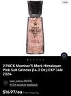 2-pak Member'S Mark Himalajska różowa młynek do soli (14,3 uncji) EXP JAN 2024