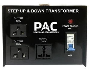 Universal PAC 3000W Step Down & Step-Up Voltage Converter 240V/120V/100V US/JAP - Picture 1 of 5