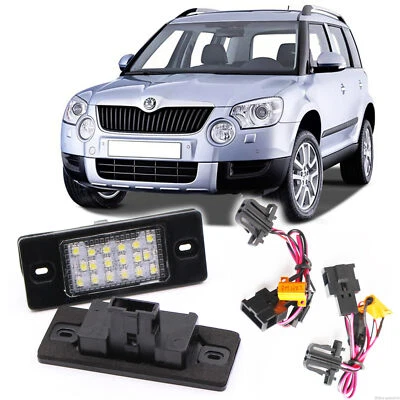 2x LED Kennzeichenleuchte Skoda Yeti 5L bis 14.05.2012 Wagenummer Licht - Bild 1 von 4