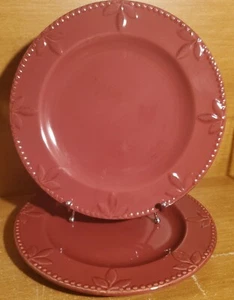 Signature SORRENTO BEAUJOLAIS Dinner plate set of 2, 11 3/8", Red, New, NWT - Picture 1 of 8