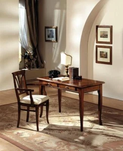 Tisch Schreibtisch Sekretär Schreibtische Italienische Möbel Stuhl Set Büro 2tlg - Bild 1 von 6