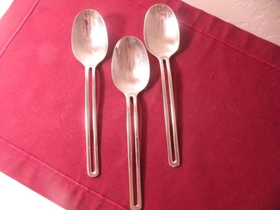 Conjunto de 3 colheres de sopa ovais toalha nórdica 18/10 talheres de aço inoxidável 7 1/2" - Imagem 1 de 4