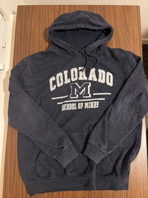 Sudadera con capucha para mujer Colorado School of Mines pequeña azul marino Foto 1 de 4