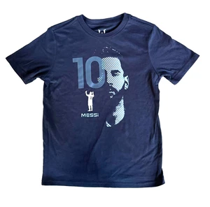 Messi Face Boy's Navy Blue T-Shirt. US Boy's Sizes XS-XXL. New in Polybag! - Picture 1 of 3