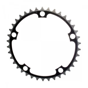 Origin8 Chainrings 38t 130 BCD 5-Bolt 8/9/10-Spd Alloy Black/Silver |Non-Ramped - Picture 1 of 1
