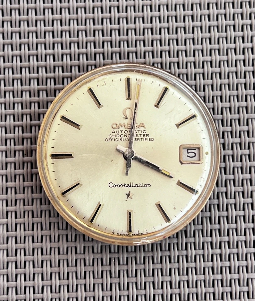 Reloj OMEGA Constellation Cal 564 Movimiento Automático De Colección Para Hombre Esfera Dorada 24J Foto 1 de 3