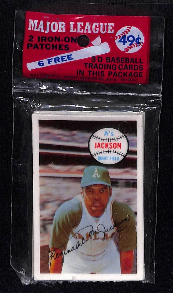 Pacote de beisebol fechado 1970 Kellogg's 3D - Reggie Jackson Front - NM/MT+ raro! - Imagem 1 de 2