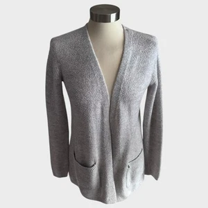 H&M Medium 10-12Y Youth Gray Open Front Cardigan Sweater Pockets - Picture 1 of 11
