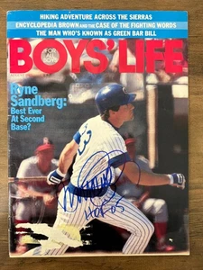 Chicago Cubs Vintage BOYS' LIFE MAGAZINE  1985  Ryne Sandberg Signed Autograph - Picture 1 of 2