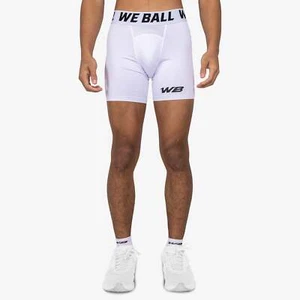 Athletische 6" Kompressionsshorts (weiß) - für Fußball, Basketball, Lacrosse - Bild 1 von 3
