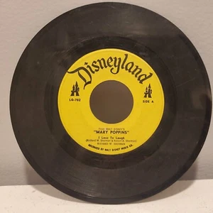 VTG 45 rpm Vinyl Record Disney Mary Poppins • I Love To Laugh & Jolly Holiday - Picture 1 of 2