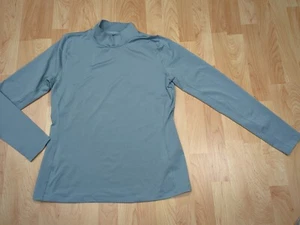 Nike Women's L gray Dri-Fit Long Sleeve Golf Top Mock-Neck Spandex polyester - Picture 1 of 10