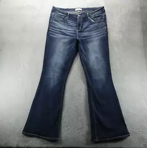 BKE Jeans Womens 36 Blue Payton Flare Mid Rise Dark Wash Stretch Denim - Picture 1 of 9
