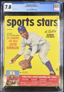 November 1951 Sports Stars Magazine v4 #3 JACKIE ROBINSON Cover CGC Graded 7.0 - Picture 1 of 2