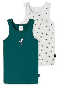 Schiesser boys vest 2er saving pack size 104 116 128 140 space - Picture 1 of 2