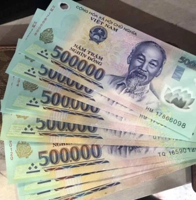 BUY 10 MILLION VIETNAM DONG =20 x 500 000 Vietnamese Dong Currency -VND Banknote - Image 1 of 4