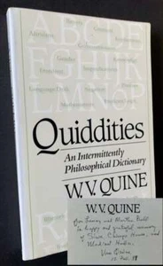 Willard Van Quine / Quiddities An Intermittently Philosophical Dictionary Signed - Imagen 1 de 1