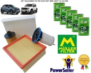 Kit tagliando 4 filtri olio Selenia Farward 0W30 500X Jeep Renegade 1.6 2.0 CRD - Picture 1 of 1