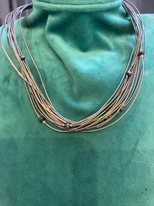 SILPADA N2146 Sterling Silver Hematite Glass Leather Cord Necklace RET + Pouch - Picture 1 of 7