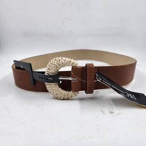 Inc International Concepts Rope-Wrapped-Buckle Belt Women's S Cognac Adjustable - Picture 1 of 13