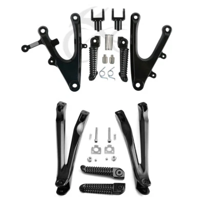 Apoio para os pés dianteiro e traseiro preto compatível com Yamaha YZF-R1 2004-2006 - Imagem 1 de 4