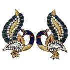 Beaded Peacock Patch Appliques Indian Multicolour Appliques Sewing-4Lq