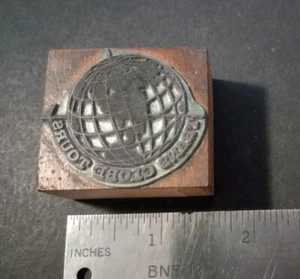 Trans Globe Tours Antique letterpress PRINTING BLOCK - Picture 1 of 1
