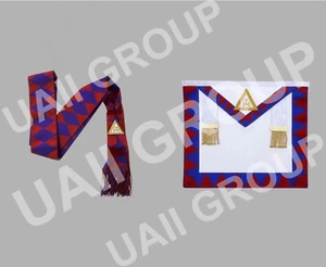 Masonic Regalia English Royal Arch Companion Set of Apron & Sash - Picture 1 of 1